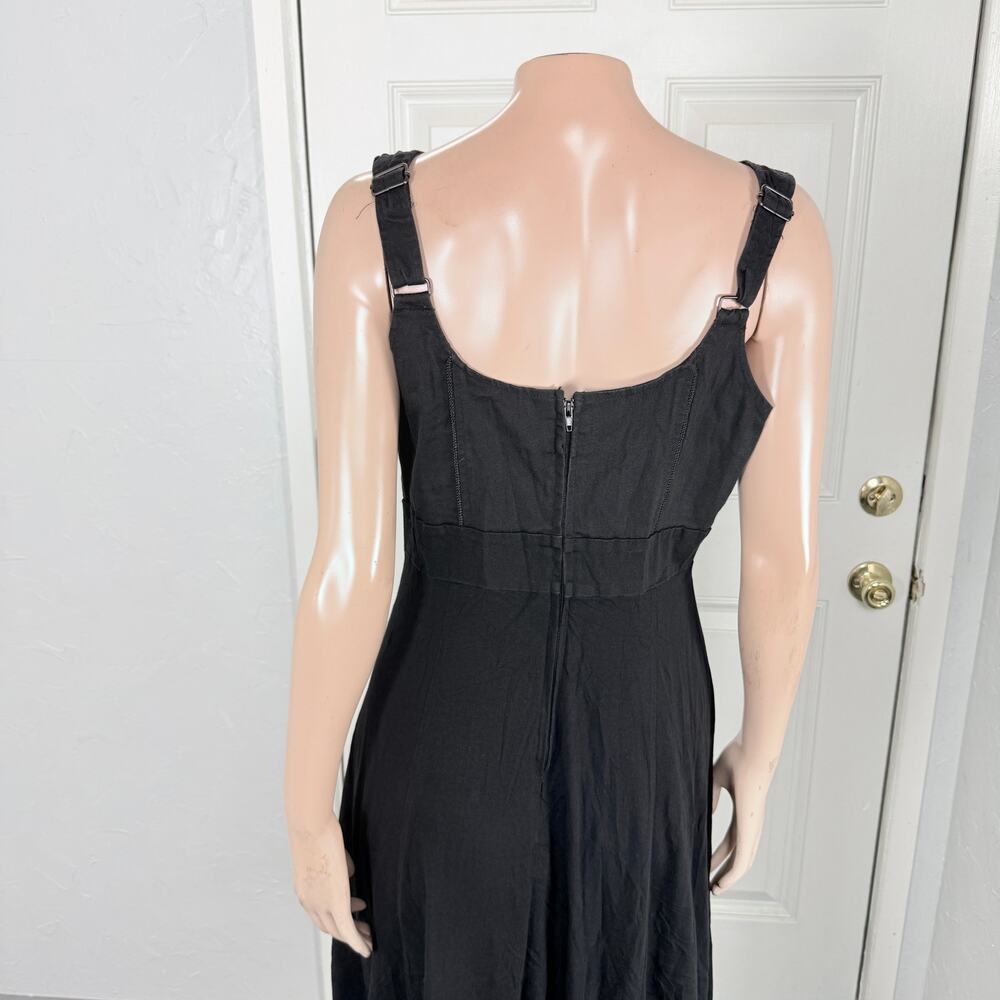 Vintage Y2K Royal Bones Dress XL Cotton Goth Medieval Hi Low Gothic D3-18 - Picture 5 of 8